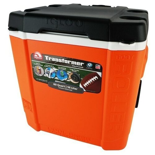 фото Изотермический пластиковый контейнер igloo transformer 60 roller orange