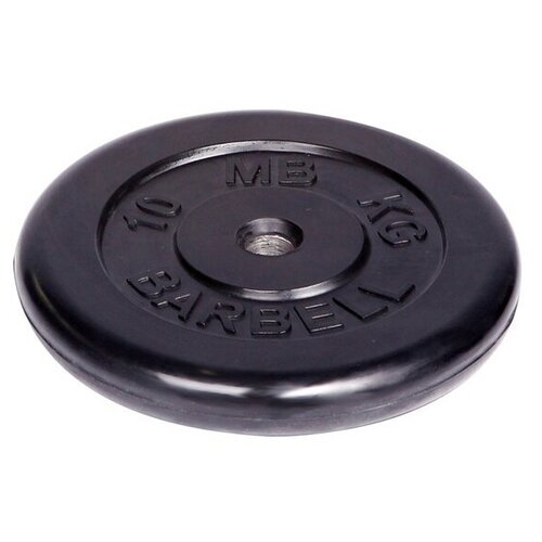 фото Диск обрезиненный barbell d 31 мм черный 10,0 кг mb barbell