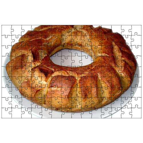 фото Магнитный пазл 27x18см."хлебное кольцо, буханка, испеченный хлеб" на холодильник lotsprints
