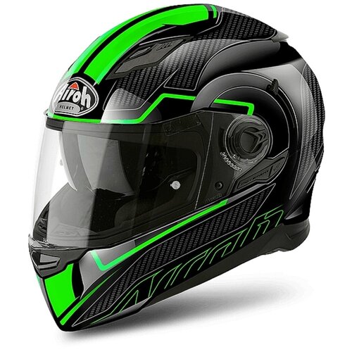 фото Шлем интеграл airoh movement s faster, глянец, черный/зеленый, размер xl airoh helmet