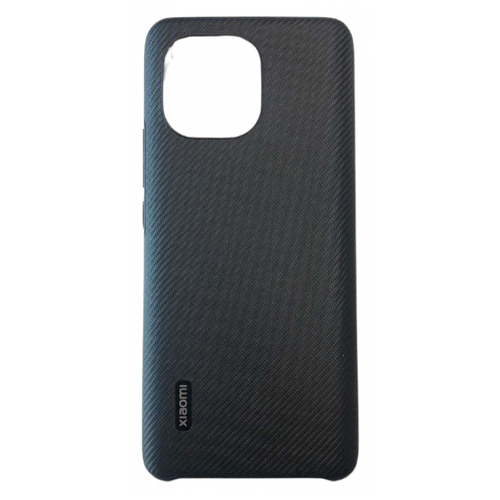 фото Чехол-накладка для xiaomi mi11 черный rugged vegan leather case (carbon black) bhr4981gl, xiaomi