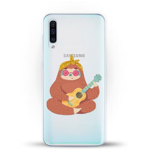 фото Силиконовый чехол лама с гитарой на samsung galaxy a50s andy & paul