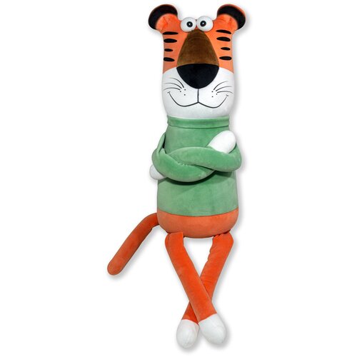 фото Мягкая игрушка антистресс штучки, к которым тянутся ручки "тигр в свитере", большой