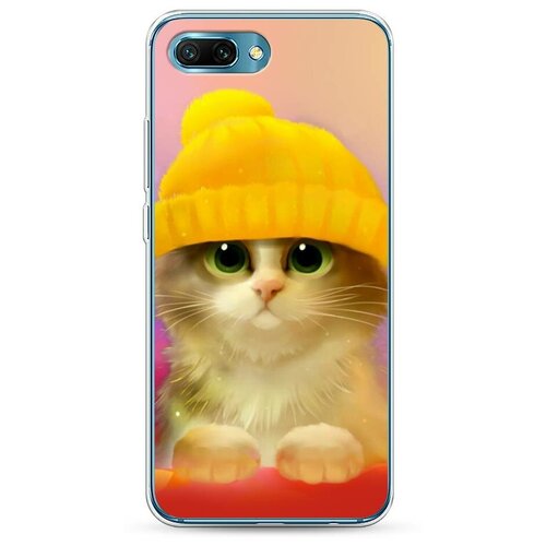 фото Силиконовый чехол "котенок в желтой шапке" на honor 10 / хонор 10 case place