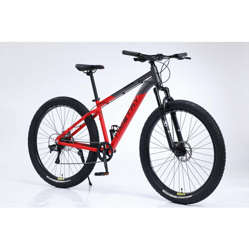 фото Велосипед на спицах timetryтt114/9s 29" полуфэтбайк алюминиевая рама горный для активного отдыха , черный/красный