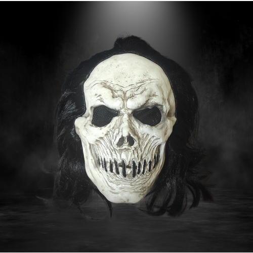 фото Маска латексная призрачный череп/ маска карнавальная филькина грамота