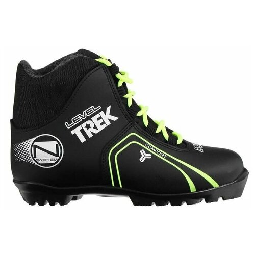 фото Лыжные ботинки trek level1 nnn, цвет черный/неон, размер 38 (24,5 см) stc