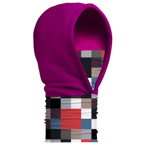 фото Бафф с флисовым капюшоном, шарф с ярким принтом + подарок arg