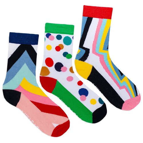 фото Комплект женских носков с принтом lunarable геометрия, белые, светло-зеленые, голубые, светло-розовые, желтые, размер 35-39