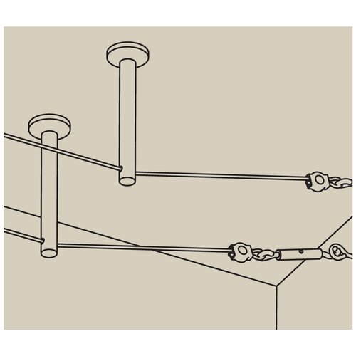 фото Шинопроводы и комплектующие paulmann крепежный комплект для струны wire system 17824