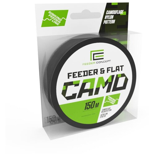 фото Леска монофильная feeder concept "feeder&flat camo", 0,27 мм (150 м)