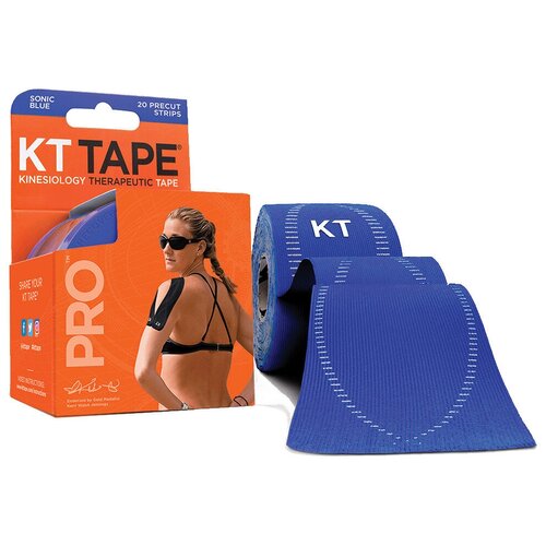 фото Тейп спортивный kt tape pro 20 полосок 25,4 × 5 см | stealth sonic blue (синий)