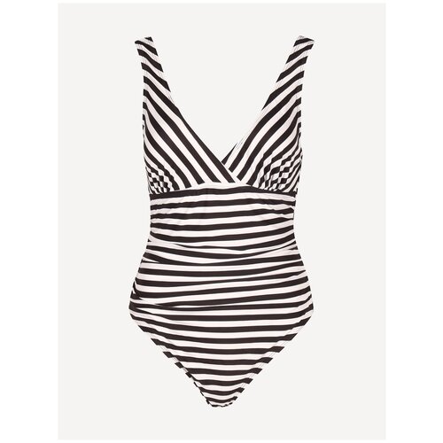 фото Слитный купальник baon, размер l, white-black striped