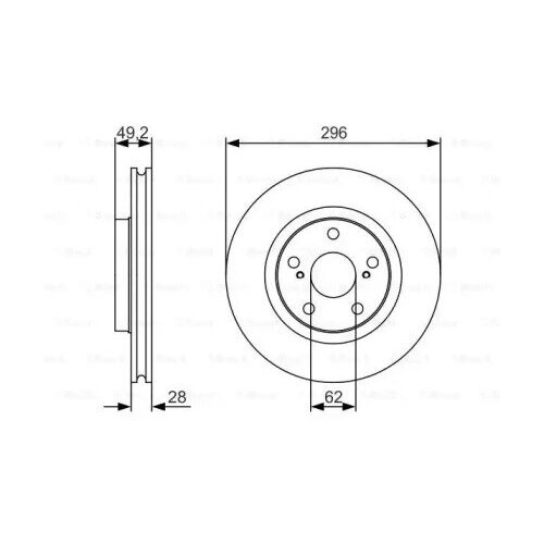 фото Диск тормозной передний, premium-2 bosch 0 986 479 s22 bosch арт. 0 986 479 s22