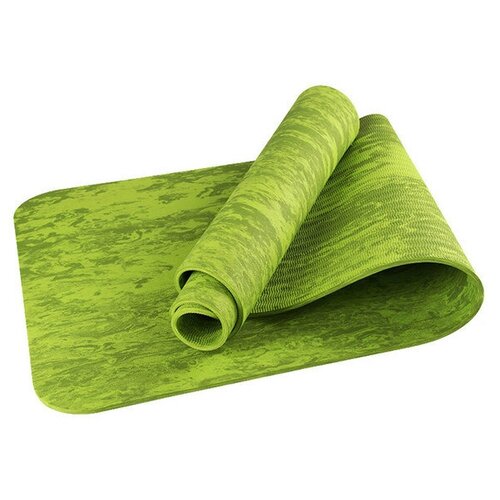 фото Коврик для йоги тпе 183х61х0,6 см tpem6-103 зеленый гранит b34522 sportex