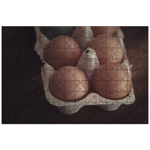 фото Магнитный пазл 27x18см."яйца, куриные яйца, ящик для яиц" на холодильник lotsprints