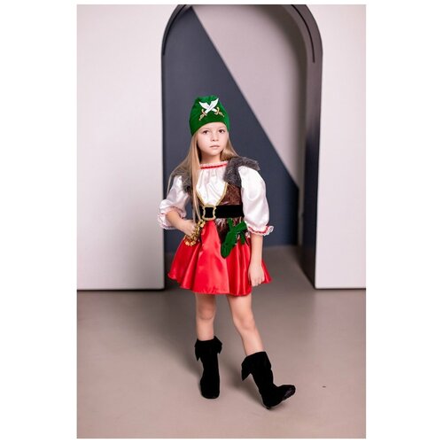 фото Детский карнавальный костюм разбойница (16456) 110 см пуговка