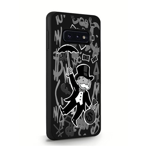 фото Черный силиконовый чехол musthavecase для samsung galaxy s10e monopoly black edition/ монополи для самсунг галакси с10e противоударный