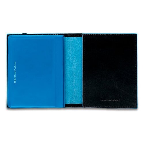 фото Piquadro чехол для кредитных/визитных карт blue square, черный, 8,8x10,5x1,2 см