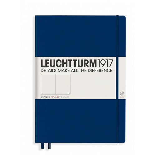 фото Книга для записей leuchtturm1917 master classic a4+,темно-синий, нелинованный