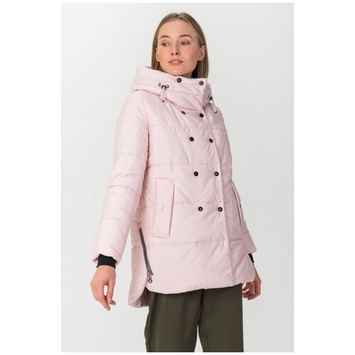 фото Куртка electrastyle, размер 44, пудра-розовый