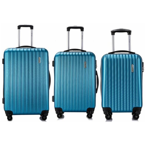 фото Комплект чемоданов l'case krabi blue (светло-синий) комп. 3 шт.