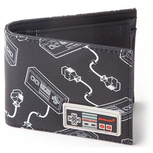 фото Кошелёк nintendo: controller aop bifold with rubber patch difuzed