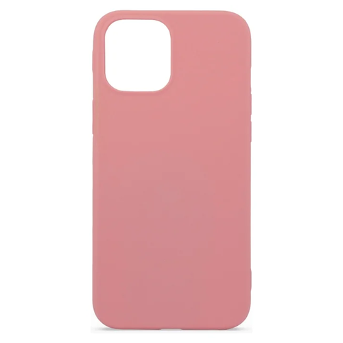 фото Soft touch чехол силиконовый для iphone 12 mini ,розовый цвет с мягким внутренним ворсом / микрофиброй / айфон 12 мини makkardi