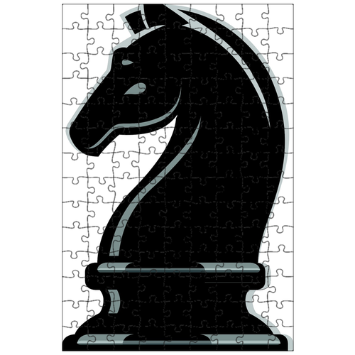 фото Магнитный пазл 27x18см."шахматы, лошадь, кусок" на холодильник lotsprints
