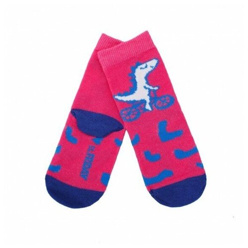 фото Носки детские st. friday socks 003-17 "динозаврик на велике", розовый, 18 (размер обуви 27-29) st. friday's