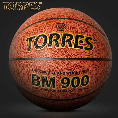 фото Баскетбольный мяч torres bm900 b32037, р. 7