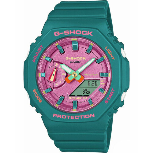фото Наручные часы casio наручные часы casio gma-s2100bs-3a, розовый, бирюзовый