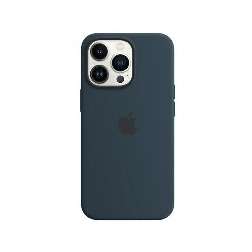 фото Панель-накладка apple silicone case with magsafe abyss blue для iphone 13 pro