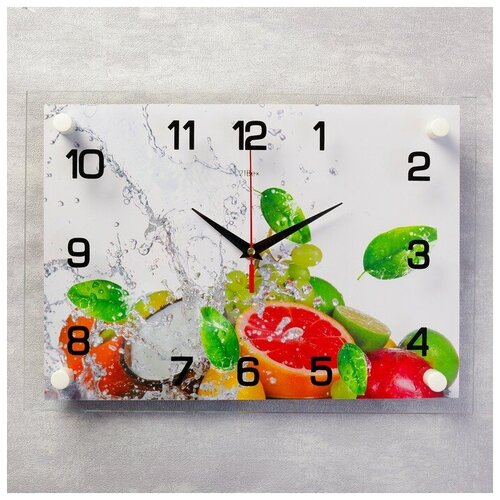 фото Часы настенные, серия: кухня, "цитрусовые", 25х35 см, микс рубин 1409232 . yandex market