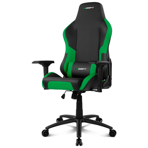 фото Компьютерное кресло drift dr250 игровое, обивка: искусственная кожа, цвет: черно-зеленый