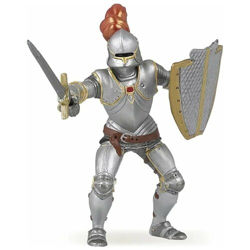 фото Фигурка королевский рыцарь в доспехах с мечом и щитом 9,5 см из серии рыцари и замки — игрушка 39244 papo