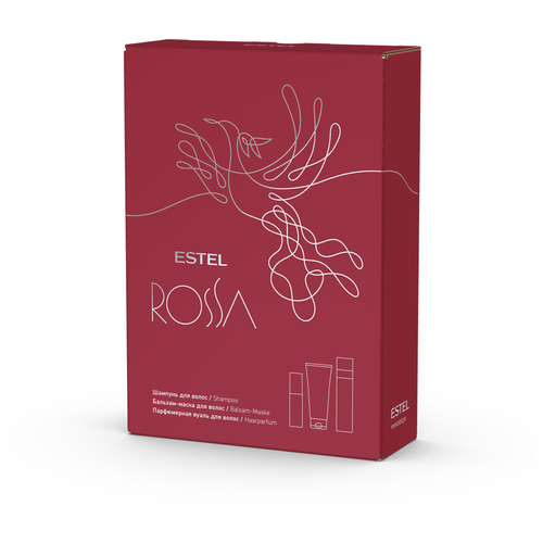 фото Estel professional набор estel rossa (шампунь, 250 мл, бальзам-маска, 200 мл, парфюмерная вуаль, 100 мл)