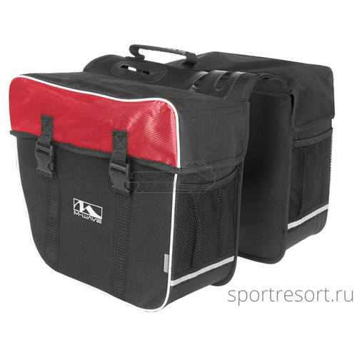 фото M-wave велосумка на багажник m-wave amsterdam double 30l black/red