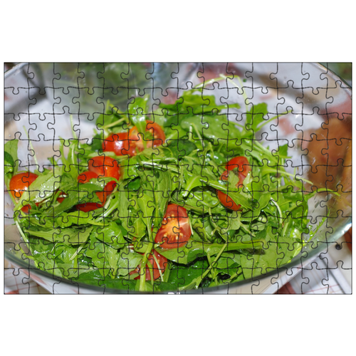 фото Магнитный пазл 27x18см."салат, овощи, миска" на холодильник lotsprints