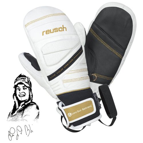 фото Перчатки reusch lara gut (white/gold 7.0)