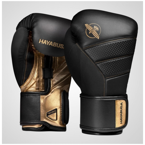 фото Боксерские перчатки hayabusa t3 black / gold 14oz