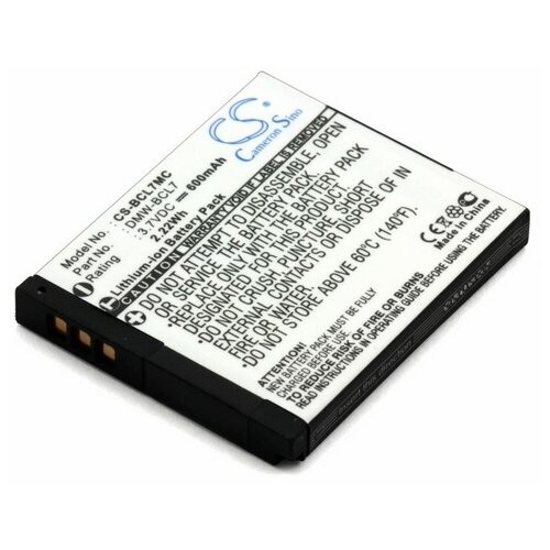 Аккумулятор для Panasonic DMW-BCL7, DMW-BCL7E (600mAh) аккумулятор fb dmw bcf10 для panasonic dmc fx48 fx65 fx60 zs7a zs7gk