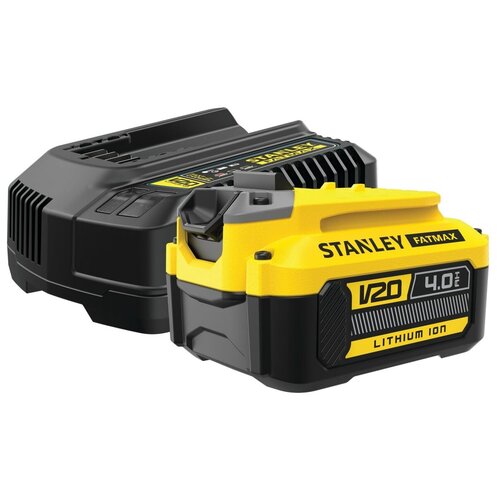 фото Зарядное устройство stanley fatmax sfmcb14m1- qw с аккумулятором 4 ач