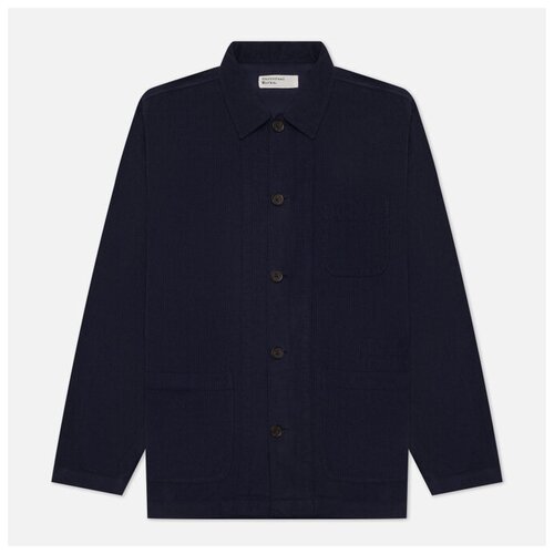 фото Мужская рубашка universal works bakers overshirt fine cord синий , размер xl