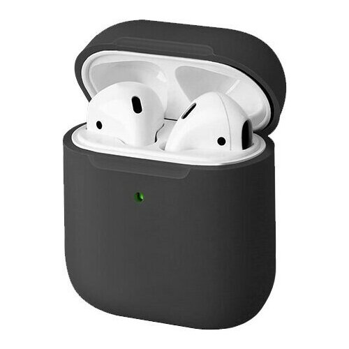 фото Силиконовый чехол uniq lino liquid silicone для airpods 2 (2019), цвет серый (airpods-linogry)