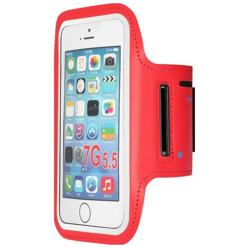 фото Чехол спортивный (неопрен) для смартфонов до 5.8 дюймов df sportcase-01 (red)