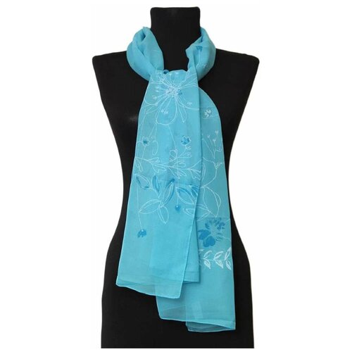 фото Голубой женский шарф 38851 roby foulards