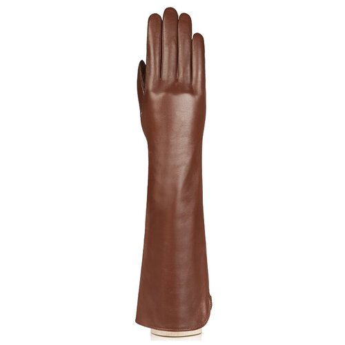 фото Перчатки labbra, демисезон/зима, натуральная кожа, подкладка, размер 7, коричневый