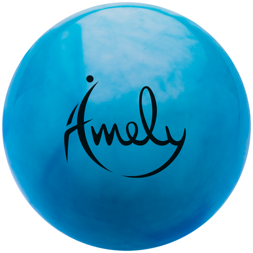 фото Мяч для художественной гимнастики amely agb-301 15 см, синий/белый
