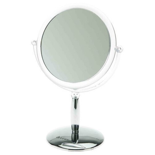 фото Зеркало настольное dewal, пластик, серебристое 15x21,5см dewal mr-mr-417 dewal pro
